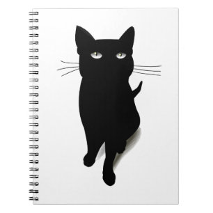 Caderno Espiral Cat Blackcat Black Cat Vetor Felino Pet