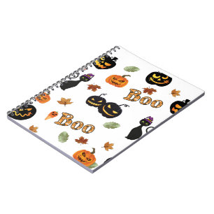 Caderno Espiral Cat Boo Halloween