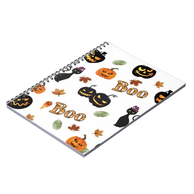 Caderno Espiral Cat Boo Halloween (Left Side)