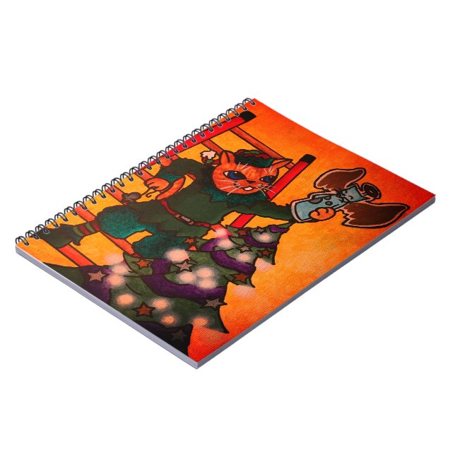 Caderno Espiral Cat. Elf de Natal (Left Side)