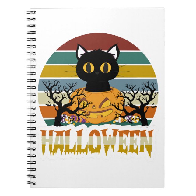 Caderno Espiral Cat Halloween (Frente)