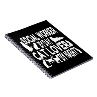 Caderno Espiral Cat Lover Social Worker