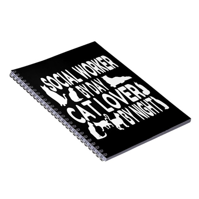 Caderno Espiral Cat Lover Social Worker (Lado Direito)