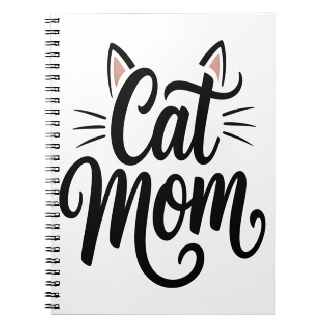 Caderno Espiral Cat Mãe Sussurros e Orelhas (Frente)