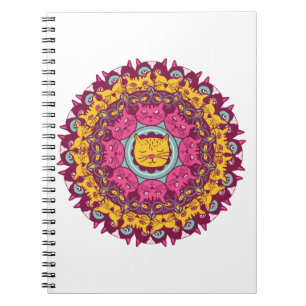 Caderno Espiral Cat Mandala