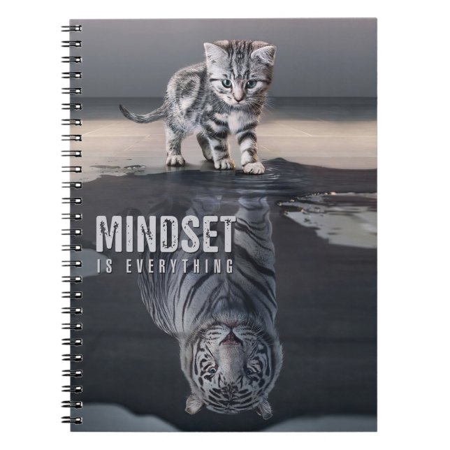 Caderno Espiral Cat Mindset É Tudo (Frente)
