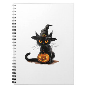 Caderno Espiral Cat Pumpkin Halloween