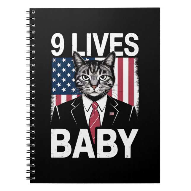 Caderno Espiral Cat Trump 9 Vive Baby Funny Trump Cat (Frente)