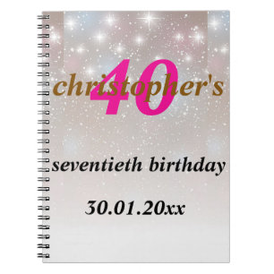 Caderno Espiral Catálogo de convidados de aniversário