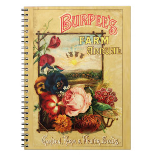 Caderno Espiral Catálogo de Sementes de Burpee 1888