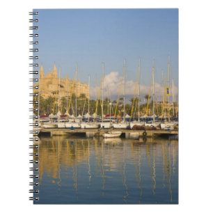 Caderno Espiral Catedral e marina, Palma, Mallorca, Espanha