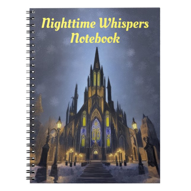 Caderno Espiral Catedral Noturna Gótica (Frente)