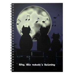 Caderno Espiral caterwauling pelo luar