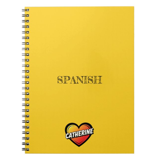 Caderno Espiral Catherine Heart Yellow (Frente)