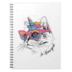 Caderno Espiral Caticorn assim Meowgical