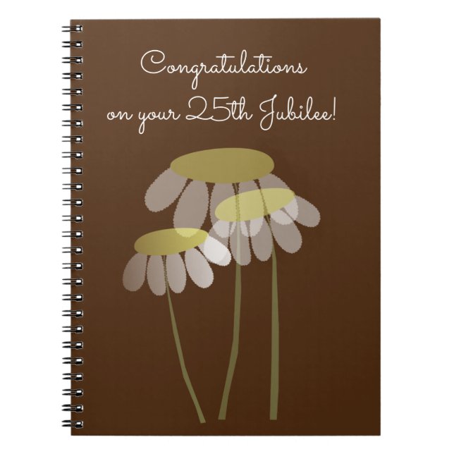 Caderno Espiral Católica Nun 25 Jubilee Daisies (Frente)