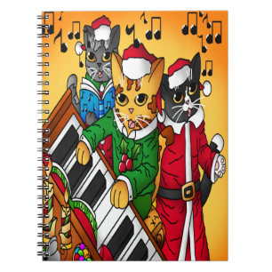 Caderno Espiral Cats de Natal
