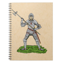 Caderno Espiral Cavaleiro Inglês do Século XV