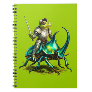 Caderno Espiral Cavaleiro Sapo e Besouro de Batalha