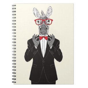 Caderno Espiral Cavalheiro da zebra