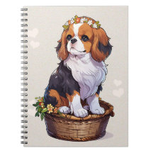 Cavalier King Charles basket com coroa