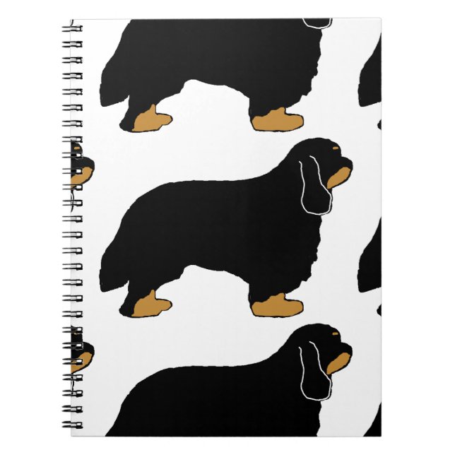 Caderno Espiral Cavalier King Charles black and tan silo (Frente)