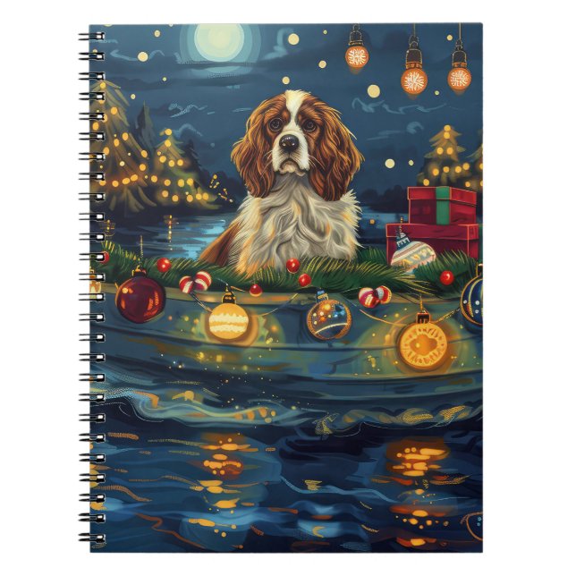 Caderno Espiral Cavalier King Charles Christmas Voyage (Frente)