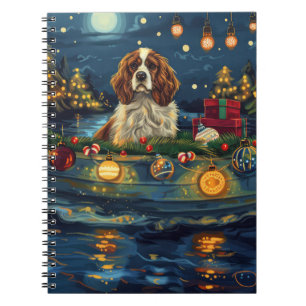 Caderno Espiral Cavalier King Charles Christmas Voyage