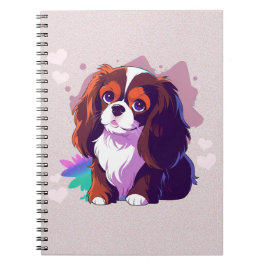 Caderno Espiral Cavalier King Charles Pastel Splash of Color