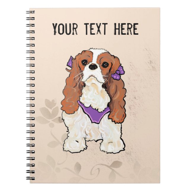 Caderno Espiral Cavalier King Charles Spaniel (Frente)