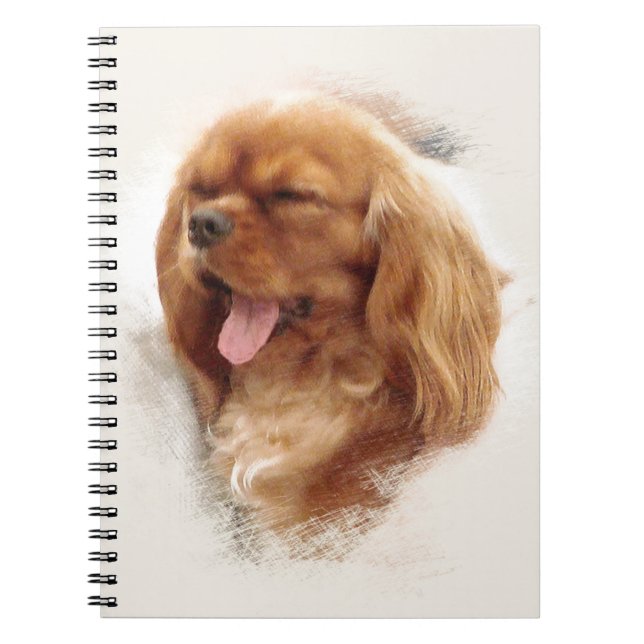 Caderno Espiral Cavalier King Charles Spaniel (Frente)