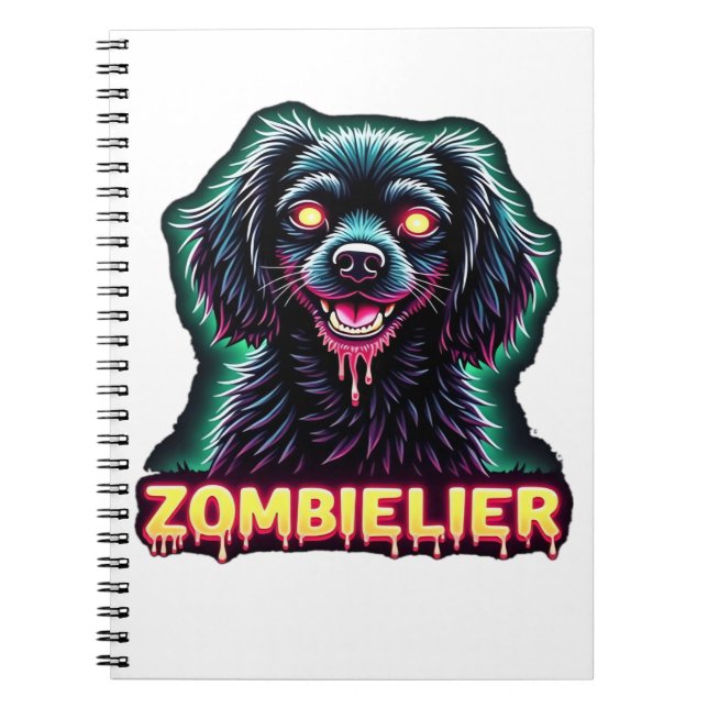 Caderno Espiral Cavalier King Charles Spaniel CKCS Zombie Hall (Frente)