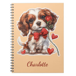 Caderno Espiral Cavalier King Charles Spaniel Personalizado