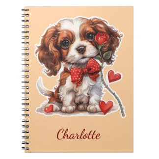Caderno Espiral Cavalier King Charles Spaniel Personalizado