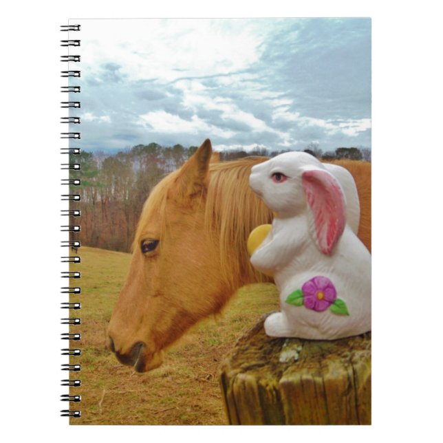 Caderno Espiral Cavalo Amarelo, Coelho Primavera (Frente)