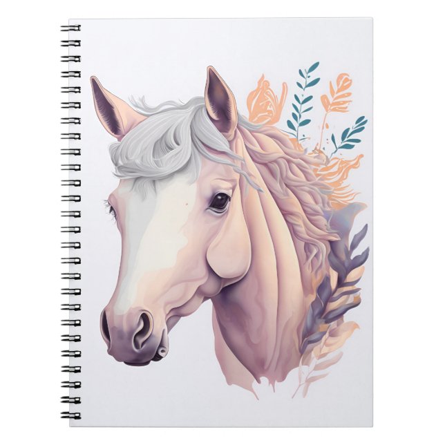 Caderno Espiral Cavalo branco americano 2 (Frente)