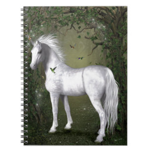 Caderno Espiral Cavalo Branco no Notebook Woods