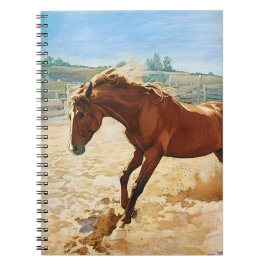 Caderno Espiral "Cavalo Brincalhão" Por Esorada