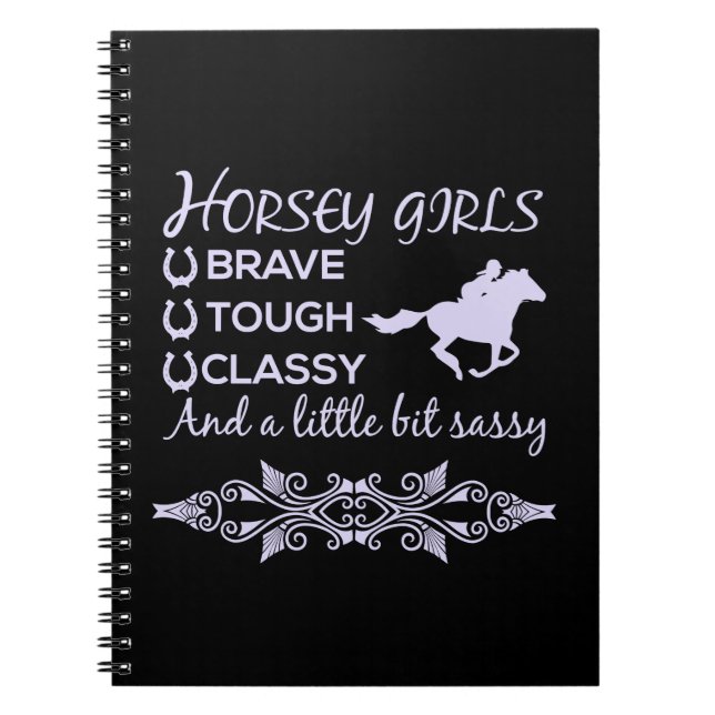 Caderno Espiral Cavalo Clássico Bravo e Duro (Frente)