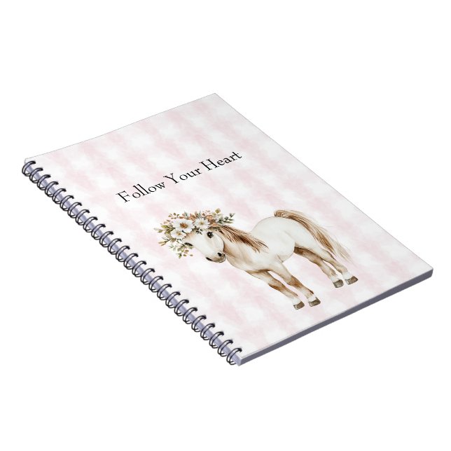 Caderno Espiral Cavalo com Flores (Lado Direito)