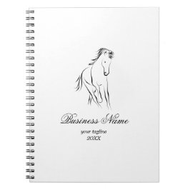 Caderno Espiral Cavalo correndo a preto