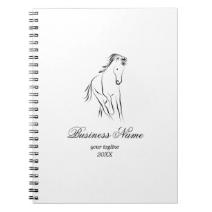 Caderno Espiral Cavalo correndo a preto