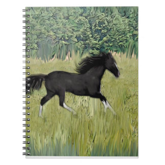 Caderno Espiral cavalo correndo pintado