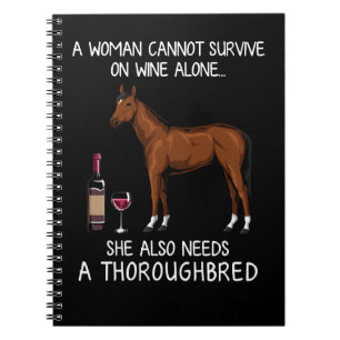 Caderno Espiral Cavalo Cristo e equestre engraçado para o vinho