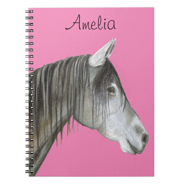 Caderno Espiral Cavalo de cinza (Frente)