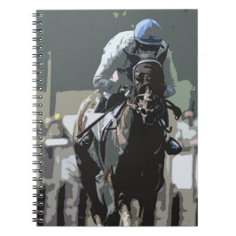 Caderno Espiral Cavalo De Corrida Com Jockey No Notebook Espiral A
