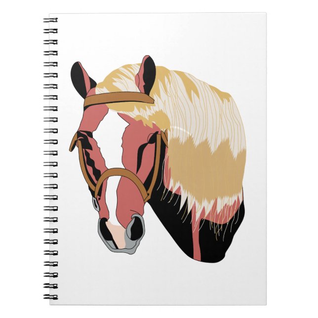 Caderno Espiral Cavalo de Haflinger (Frente)