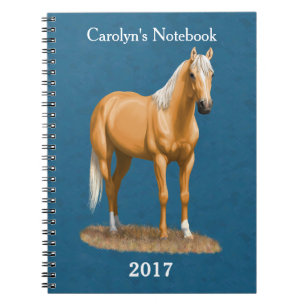 Caderno Espiral Cavalo do Quarto Bonito de Palomino puro