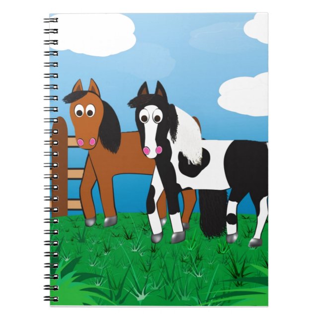 Caderno Espiral Cavalo dos desenhos animados (Frente)