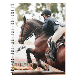 Caderno Espiral Cavalo e Cavaleiro Hunter Jumper Equestre